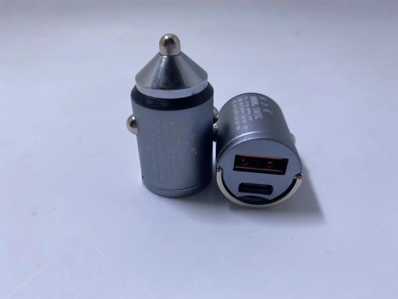 Bluejw 100W USB Car Charger, New Arrival Metal Dual Port Super Fast QC3.0 & PD 15W Mini Cigarette Lighter Automobile Charger - Image 1